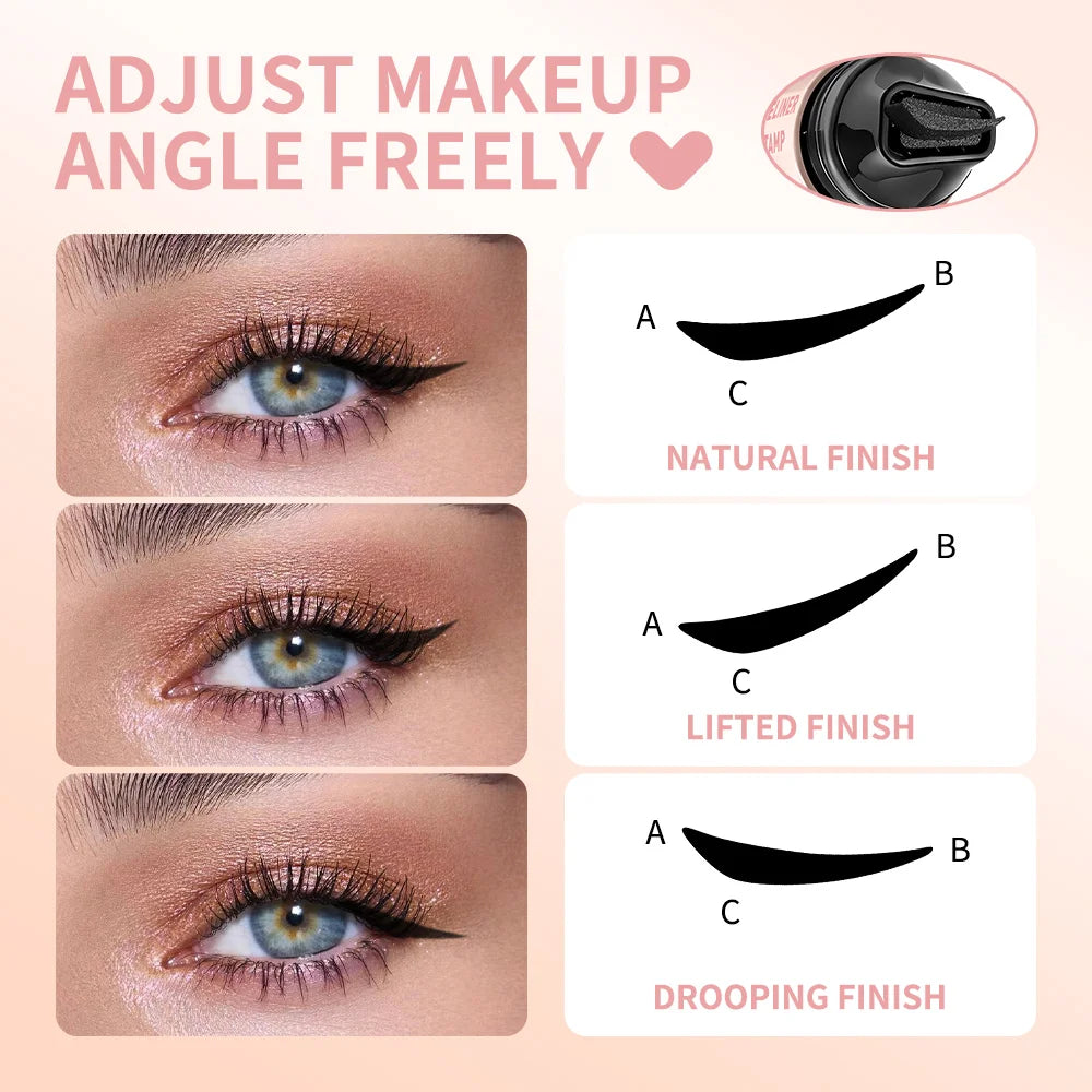 Triangle Liquid Eyeliner Stamp Waterproof Winged Pencil Pen - 4
