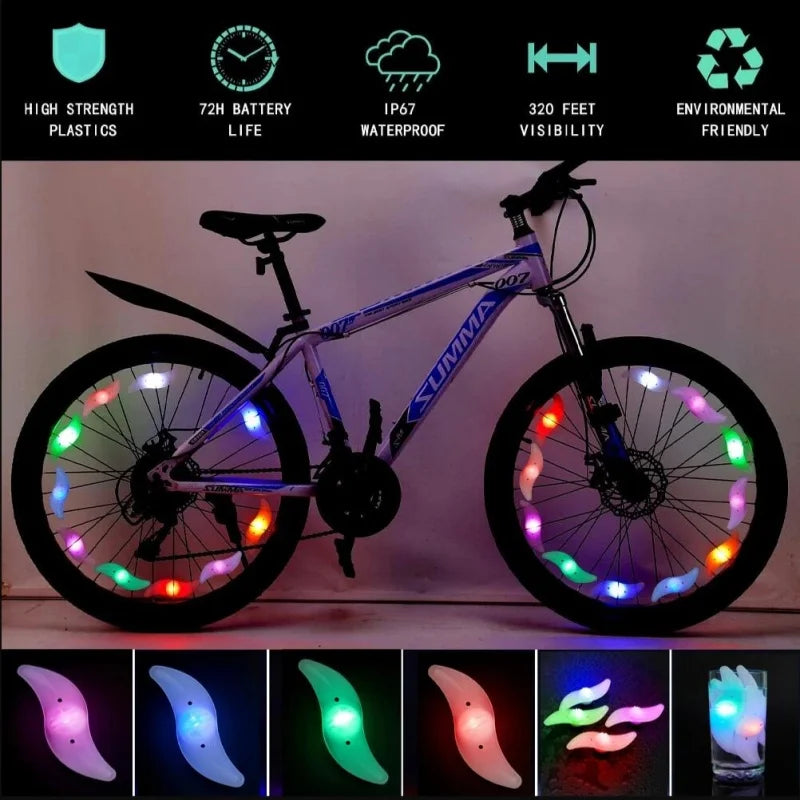 LED Bike Wheel Spoke Lights Waterproof Bicycle Safety Warning Lamp