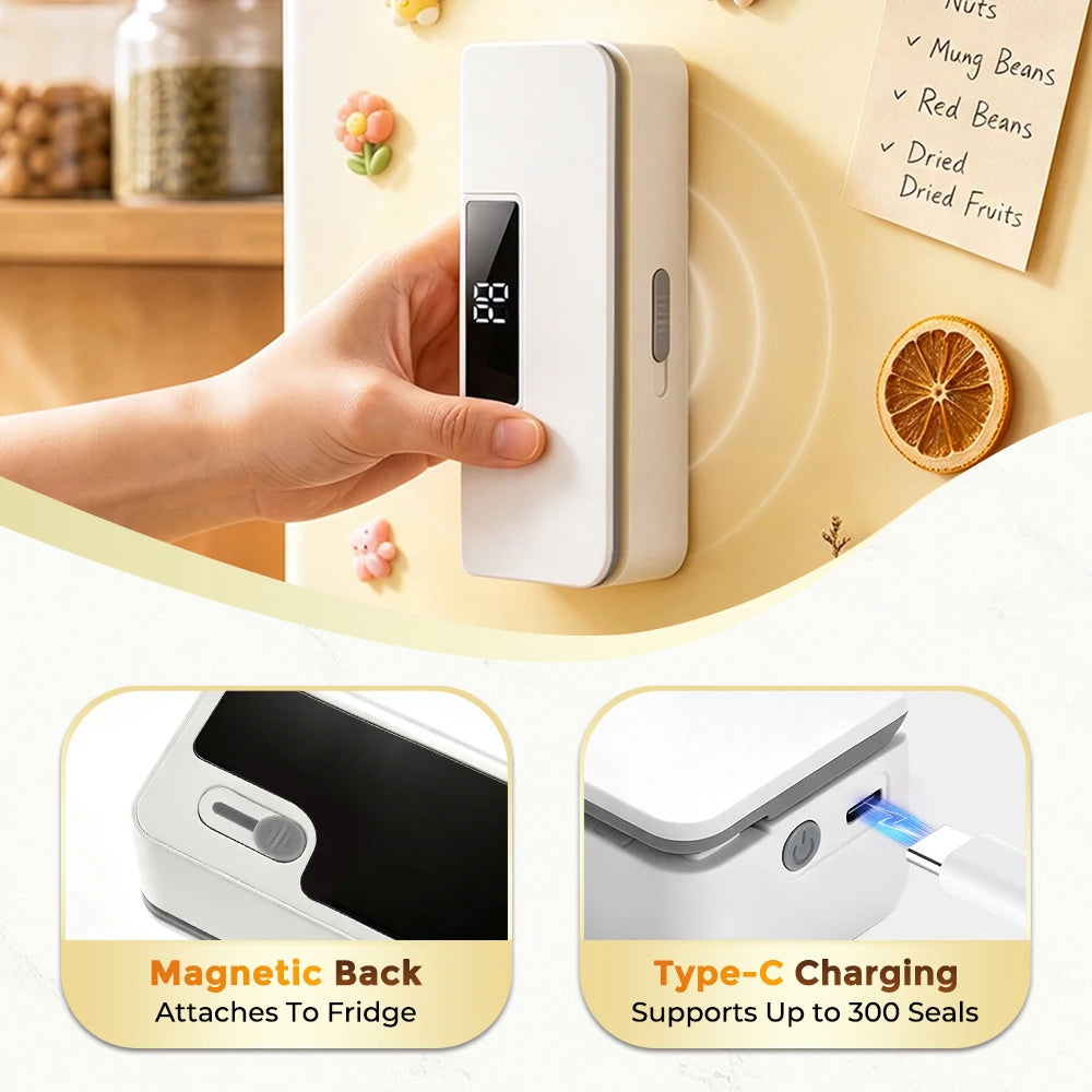 Portable Food Sealer Handheld Mini Bag Sealer with Cutter - 13