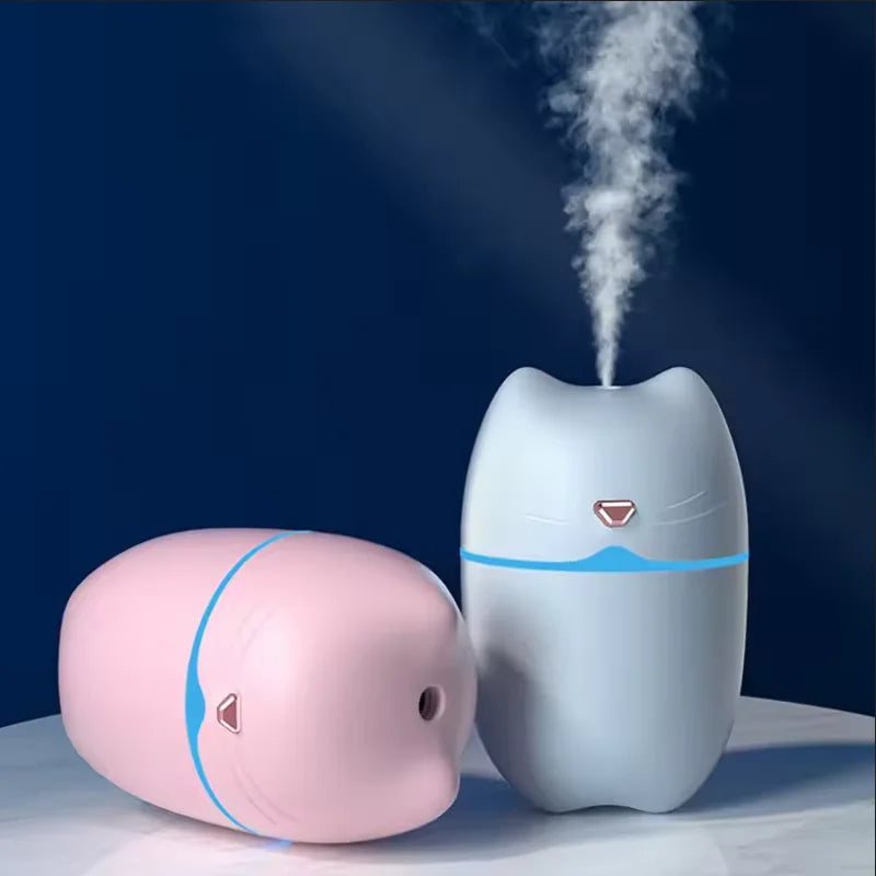 Cute Cat USB Mini Humidifier Desktop Mist Maker with LED Night Light - 5