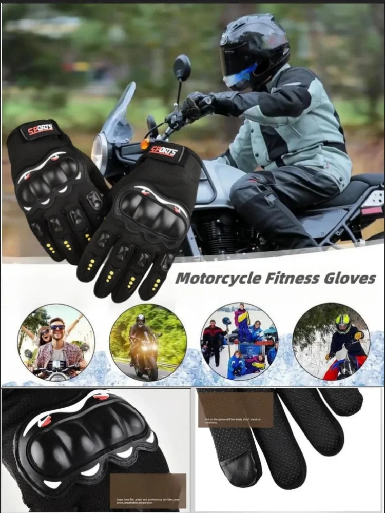 Motorcycle Riding Gloves Full Finger Protective Breathable Cycling Gear - 7