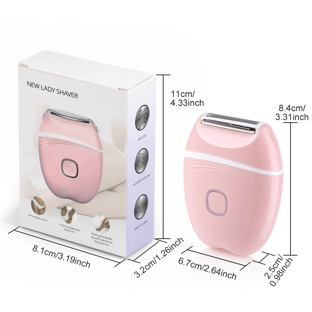 Womens 3 in 1 Electric Shaver Mini Washable Razor Hair Removal Trimmer