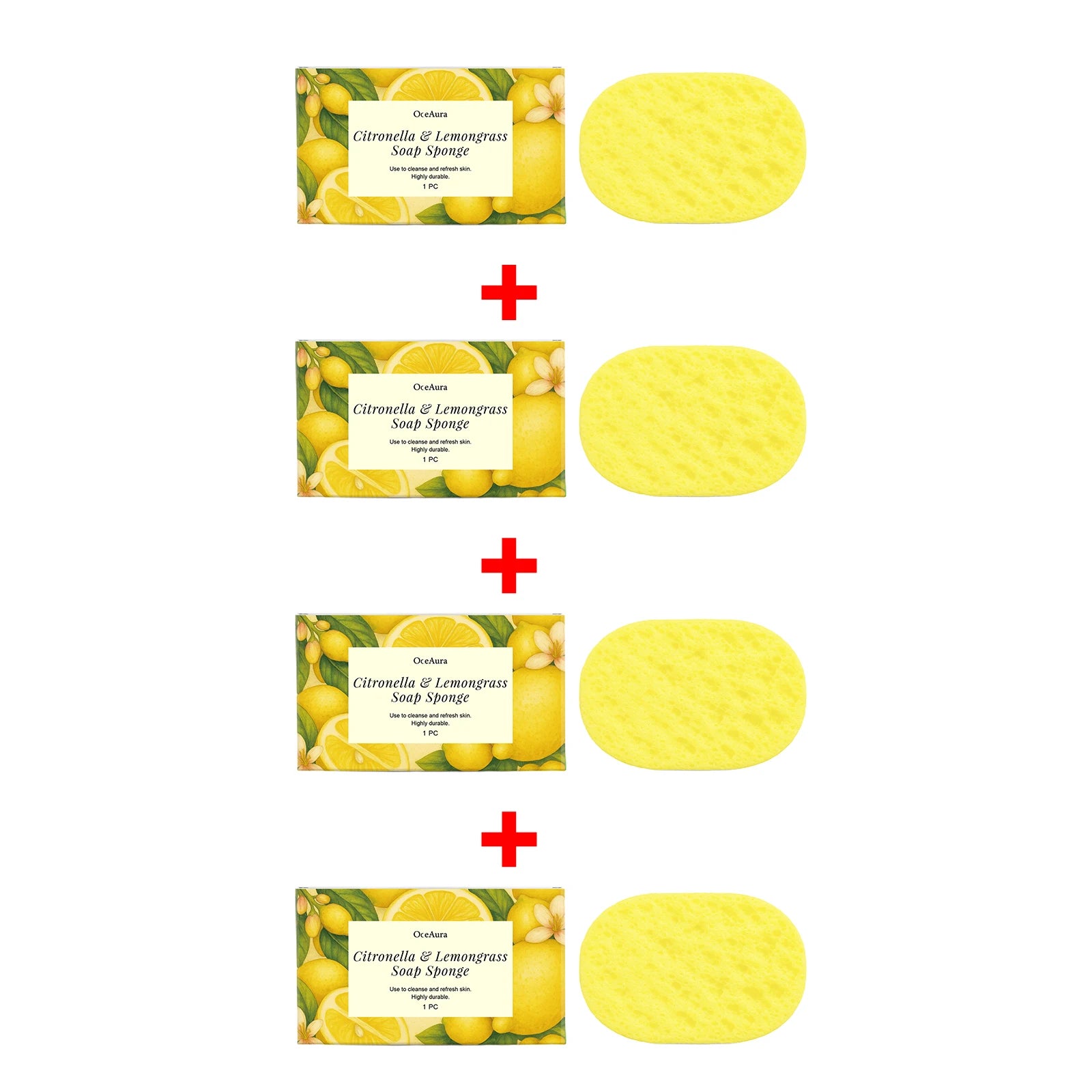 Lemongrass Lemon Exfoliating Bath Sponge Body Cleansing Tool - 14