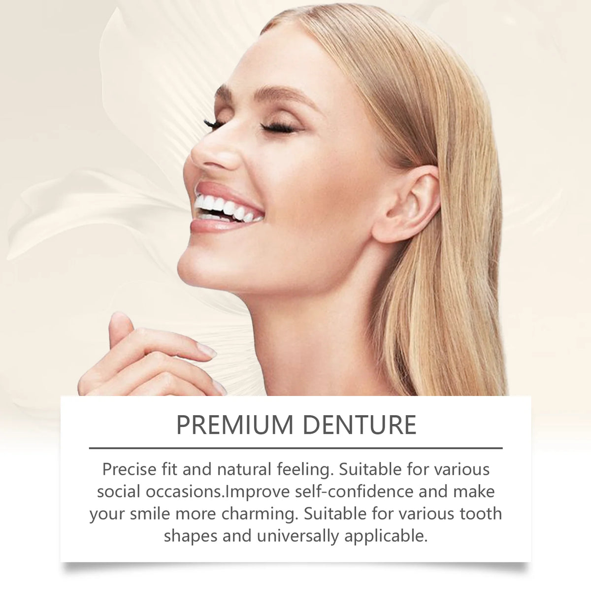 Silicone False Teeth Dentures Flexible Cosmetic Denture Reliner Kit