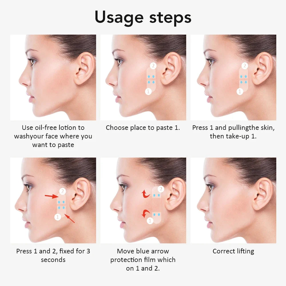 Invisible Face Lift Tape V Shape Skin Tightening Patches