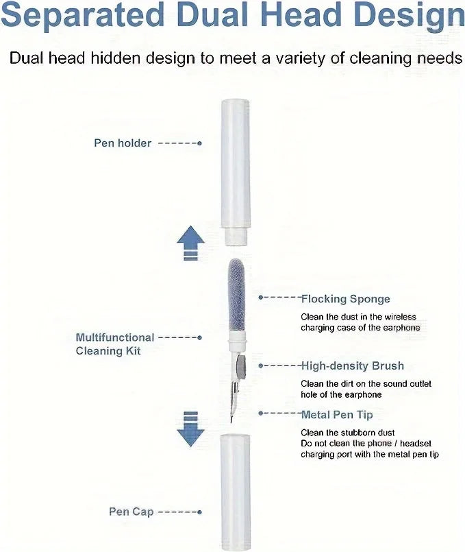 Bluetooth Earbuds Cleaning Pen Multipurpose Earphone Case Dust Brush
