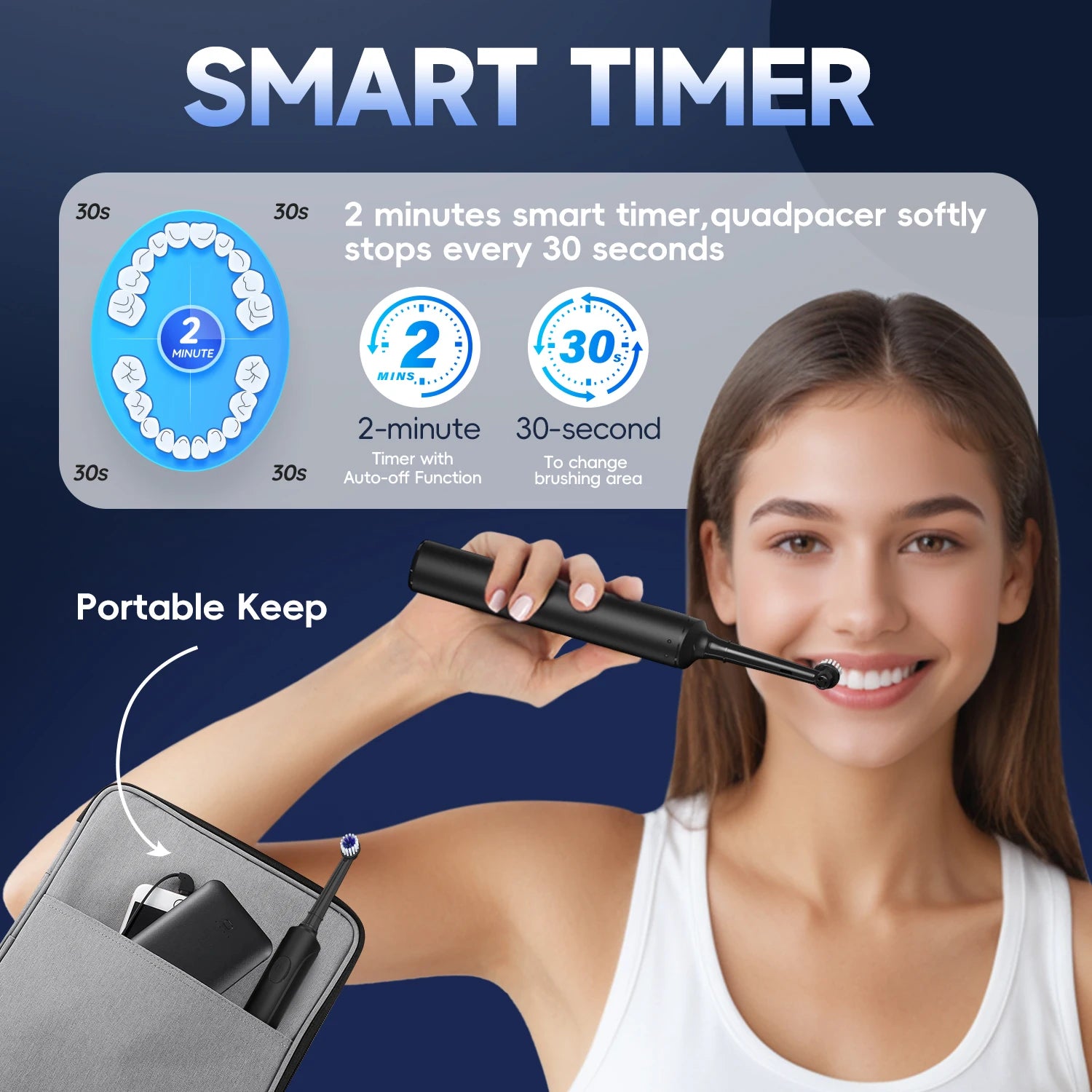 Water Flosser and Electric Toothbrush Combo Oral Clean Kit - 6