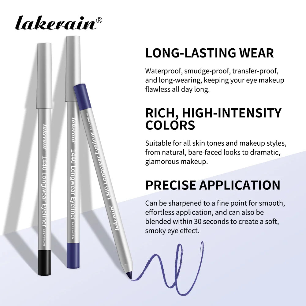 Waterproof Longwear Eyeliner Pen Smudge Proof Pencil - 3