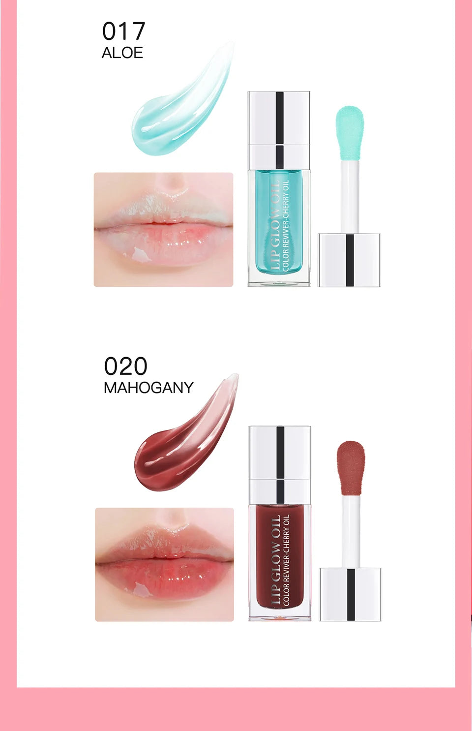 Lakerain Crystal Jelly Moisturizing Lip Oil Gloss Tinted Plumper
