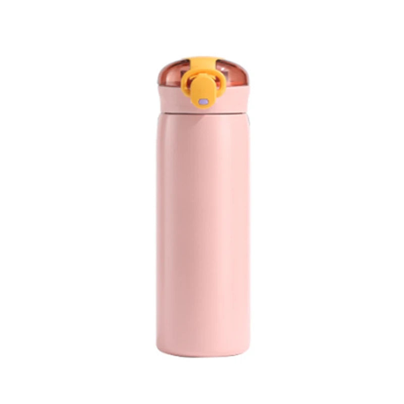 Stainless Steel Thermal Kids Water Bottle Vacuum Insulated Straw Mug - 14