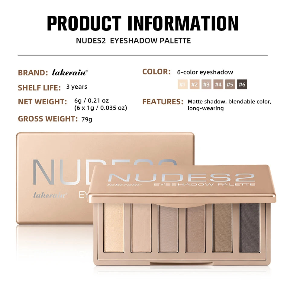 Eyeshadow Palette And Brush Set Natural Matte Nude Makeup Powder