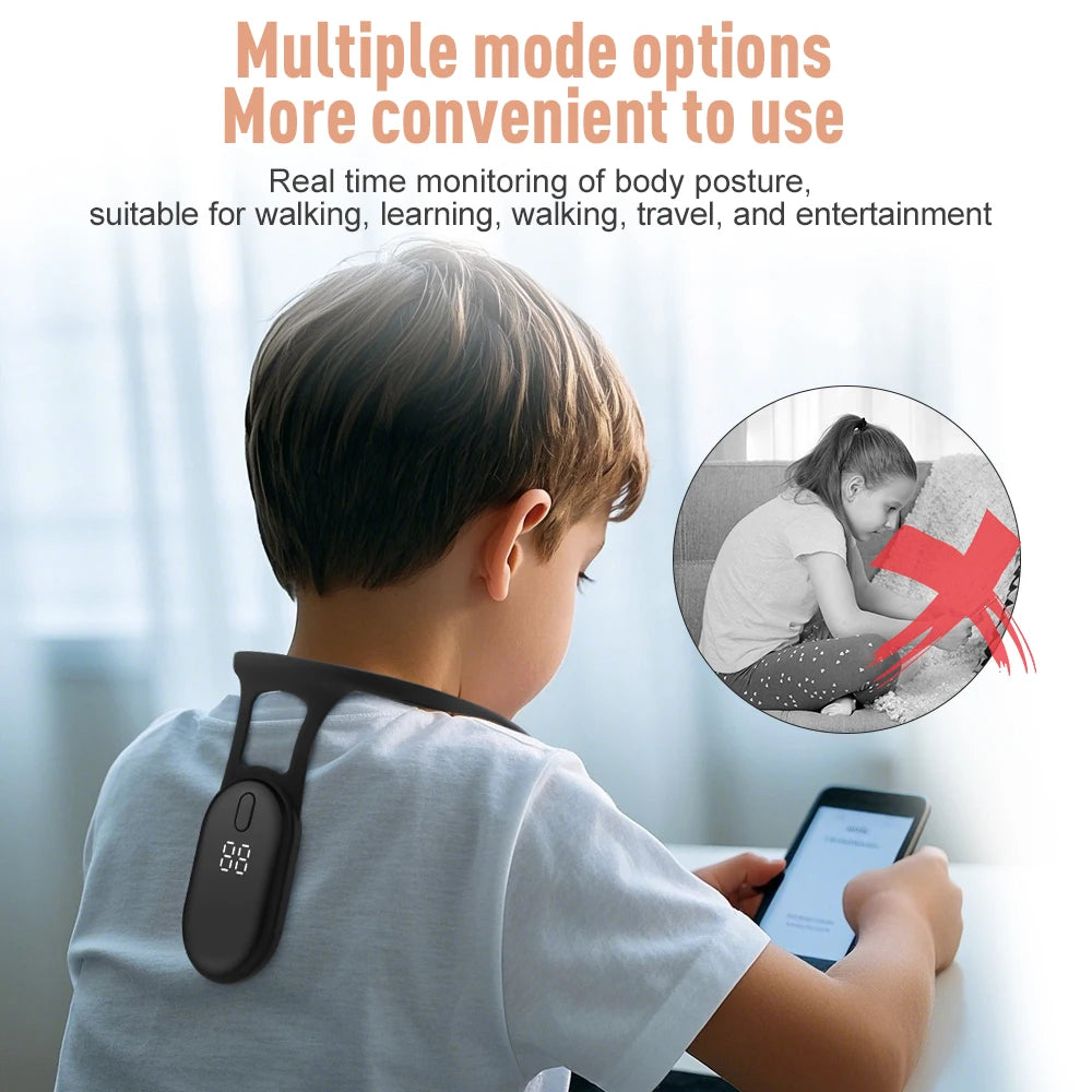 Smart Posture Corrector LCD Display Back Brace Vibration Reminder
