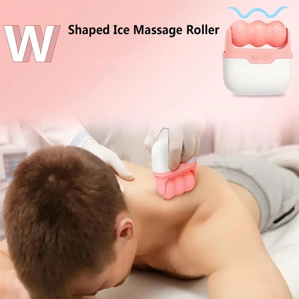 Double Ended Ice Roller for Face and Eye Puffiness Cold Compress Tool