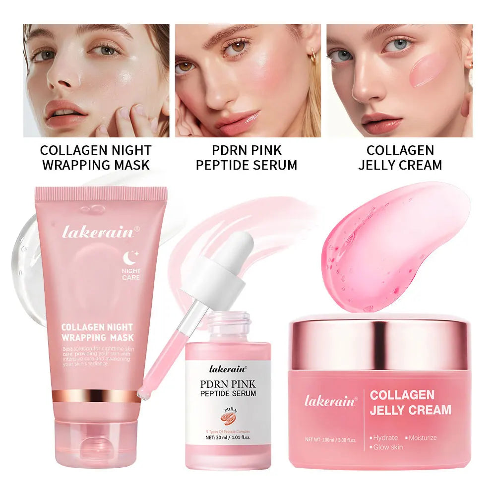 Collagen Skincare Set Firming Moisturizing Face Mask Cream and Serum