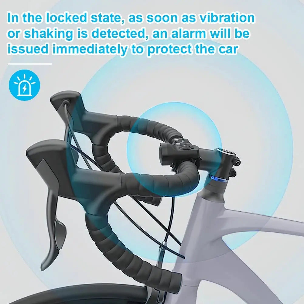 Electric Bike Horn USB Rechargeable Anti-Theft Bicycle Bell 120dB - 11