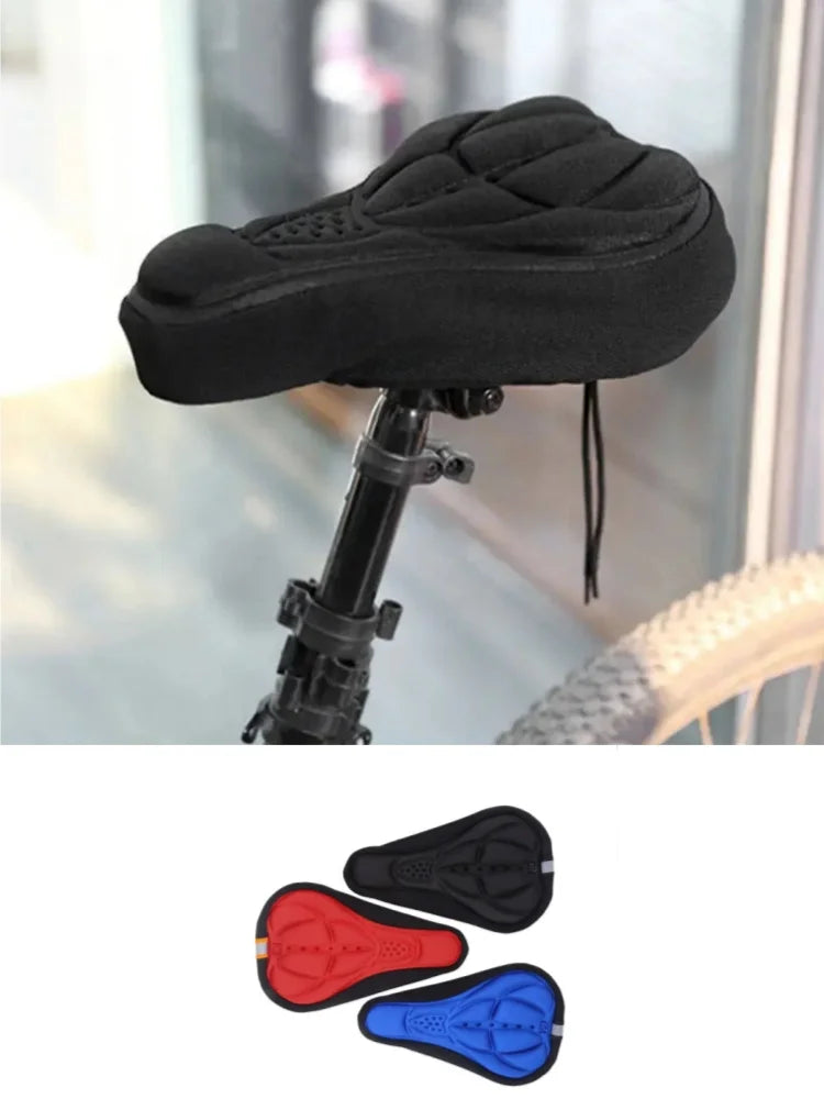 3D Padded Bike Seat Cover Soft MTB Cycling Saddle Cushion