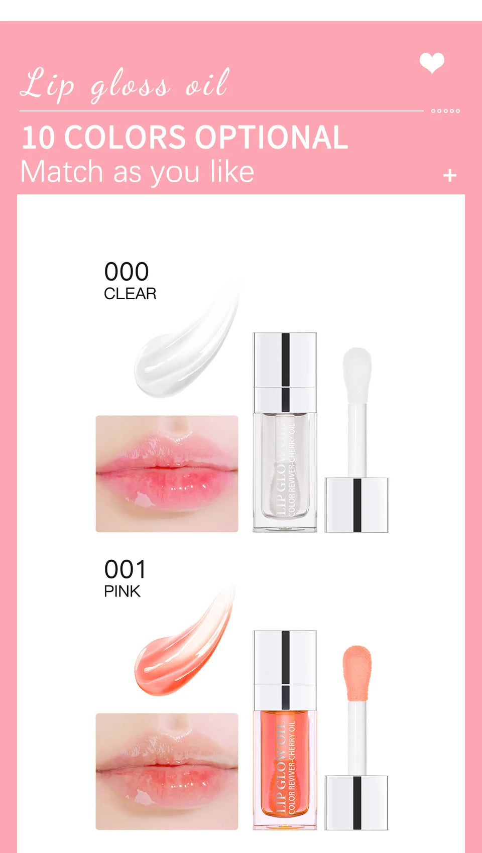 Lip Oil Plumping Gloss Crystal Jelly Moisturizing Tinted Lip Plumper - 17