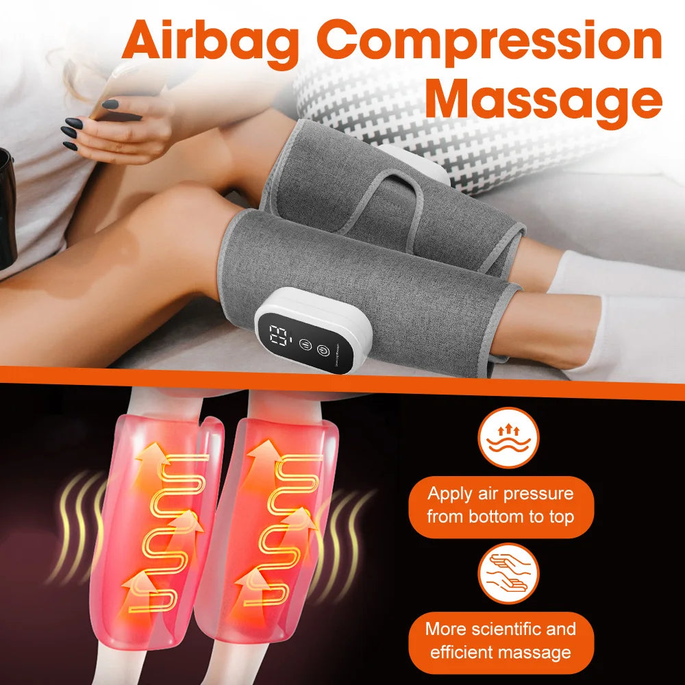 Wireless Air Pressure Calf Massager Electric Leg Compression Wrap - 3