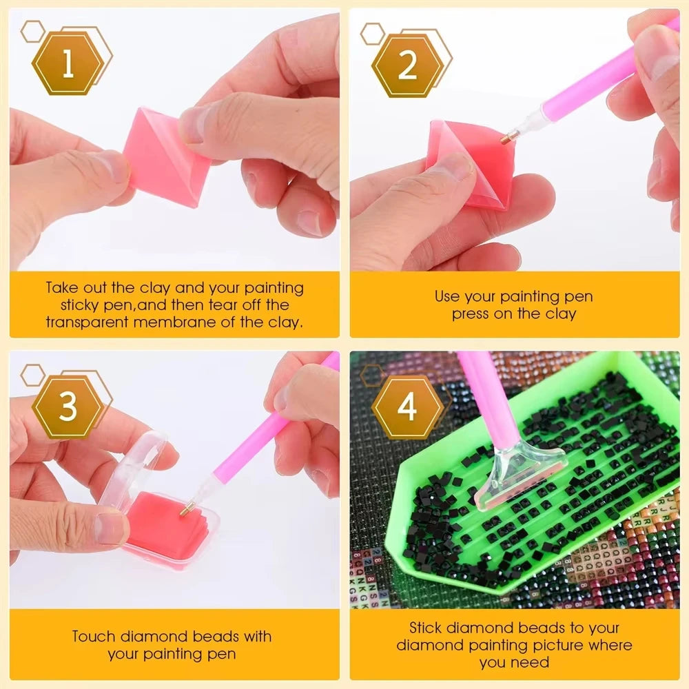 Diamond Painting Glue Clay 20 50pcs Wax Mud for Cross Stitch Art Tools
