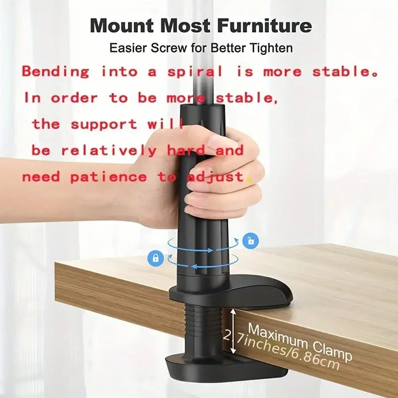 360 Degree Flexible Lazy Bracket Tablet and Phone Bedside Holder Stand