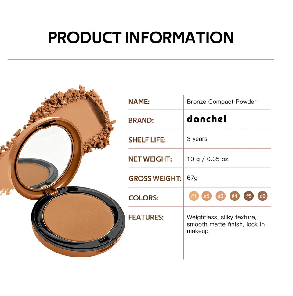 Matte Bronze Compact Powder Natural Setting Makeup