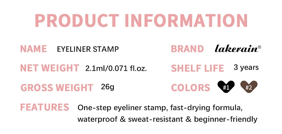 Triangle Liquid Eyeliner Stamp Waterproof Winged Pencil Pen