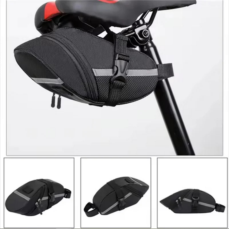 Bicycle Saddle Bag Waterproof Mountain Bike Tail Storage Pouch - 2
