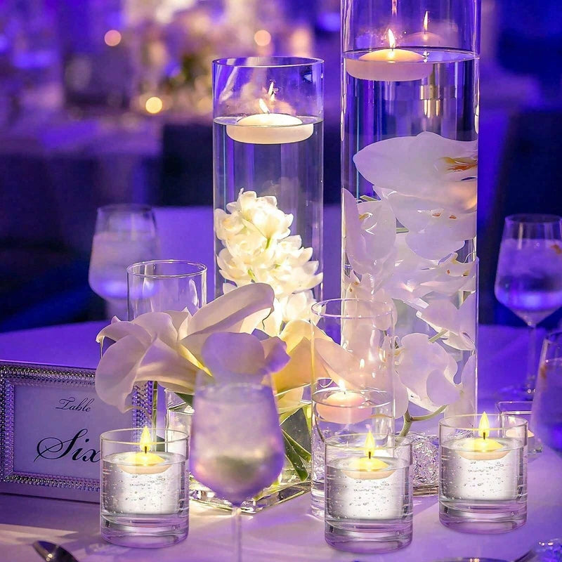 Floating Disc Candles Unscented Romantic Decor for Weddings and Parties - 5