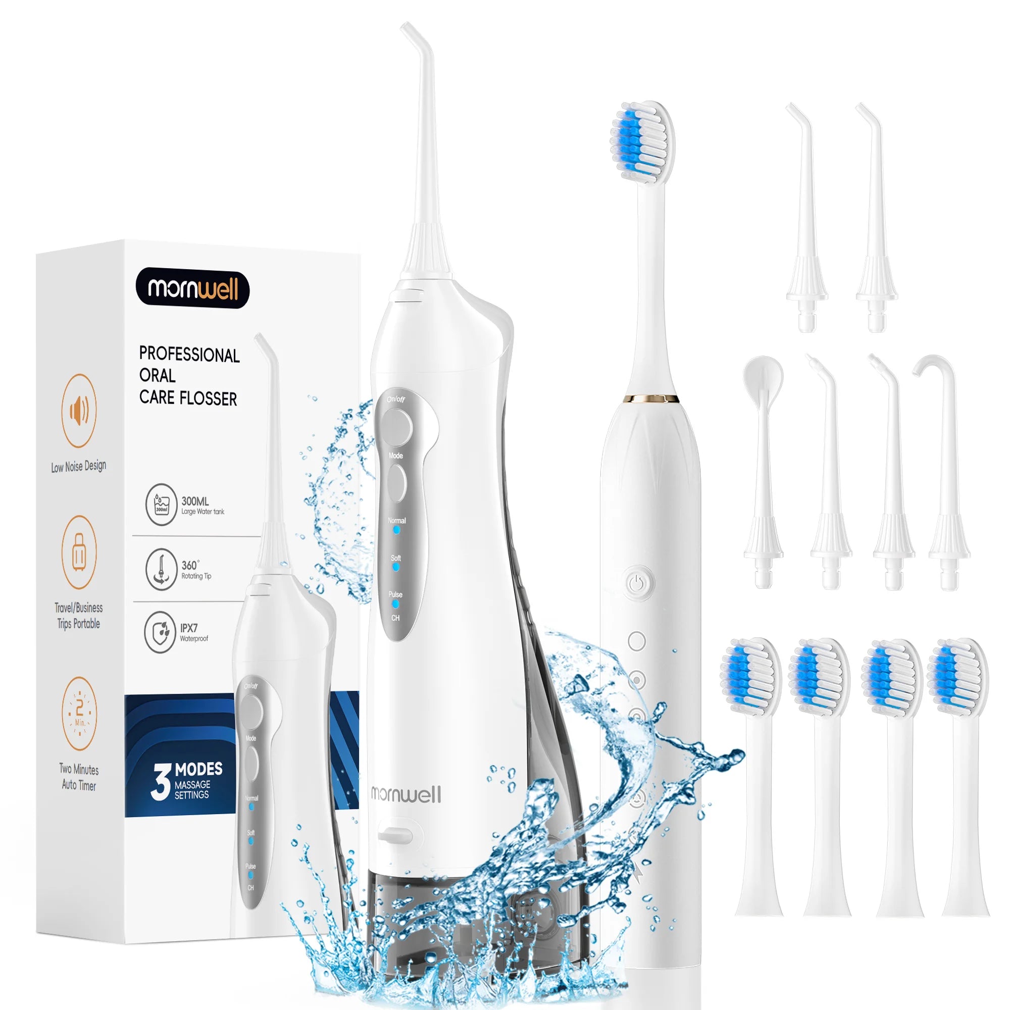 Water Flosser and Electric Toothbrush Combo Sonic Oral Irrigator - 1