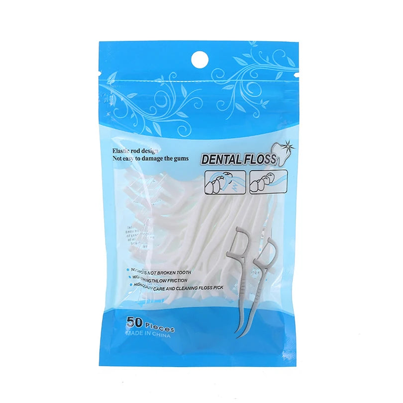 Dental Floss Picks Ultra Fine Toothpicks Interdental Cleaning Sticks
