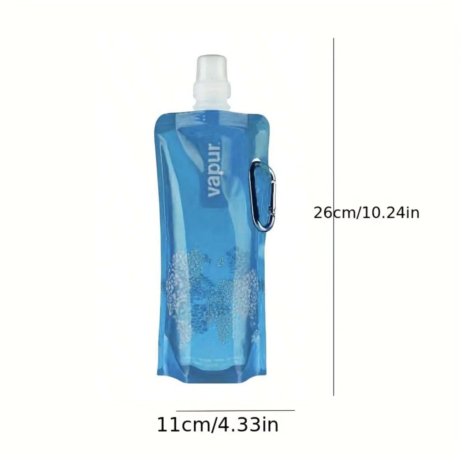 Portable Foldable Water Bag 500ml Soft Flask for Hiking and Camping - 6