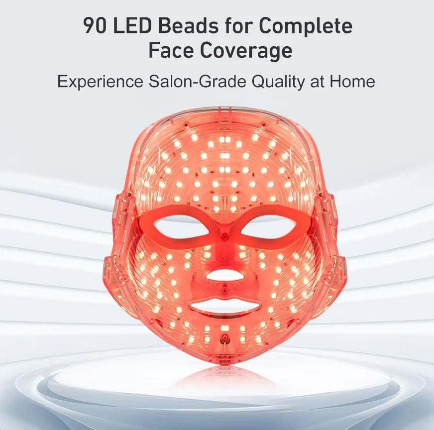 Rechargeable 7 Color LED Photon Light Therapy Facial Skin Mask