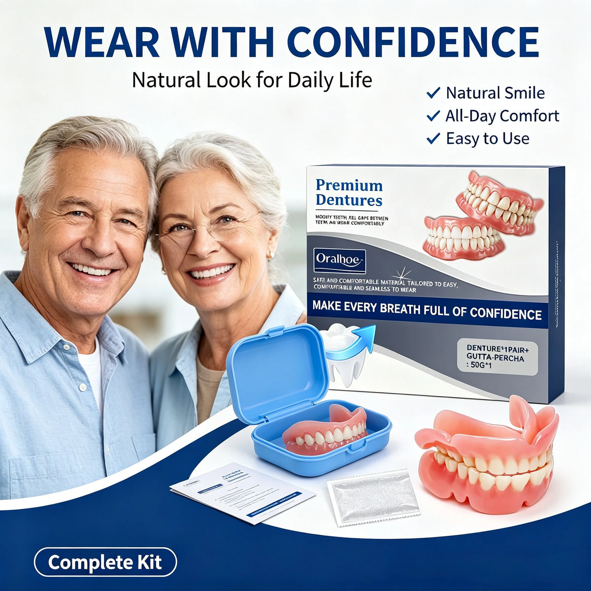 Silicone Teeth Covers Cosmetic Fake Dentures