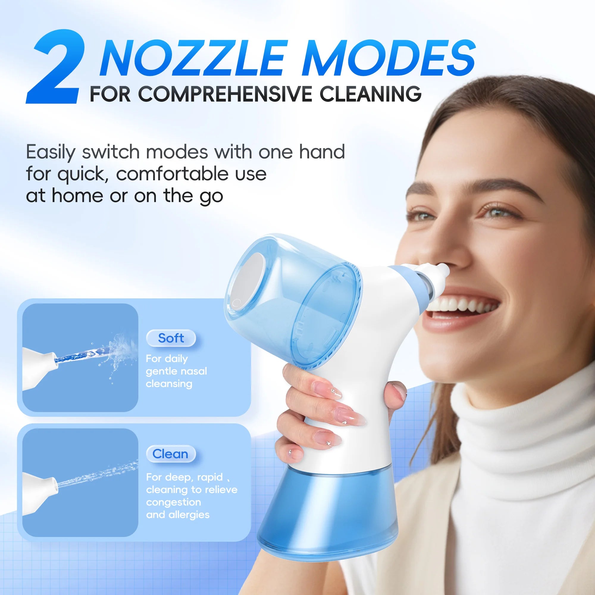 Electric Sinus Rinse Machine Nasal Irrigator Nose Cleaner - 4