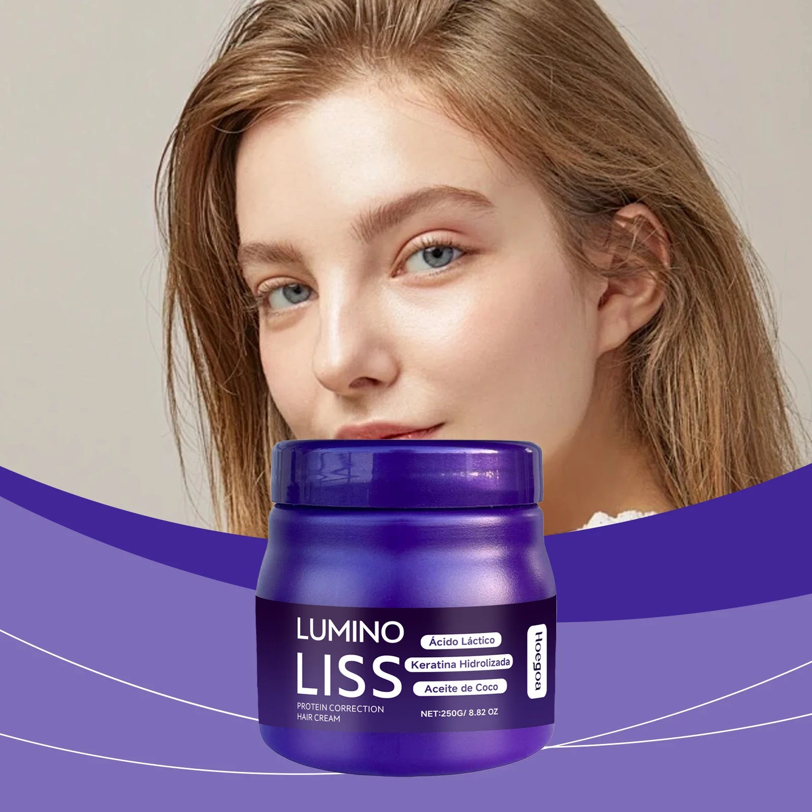 Protein Correction Hair Straightening Cream & Keratin Repair Mask - 3