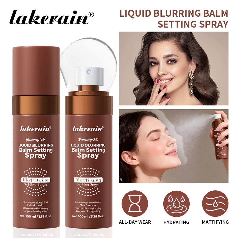 Liquid Blurring Balm Setting Spray Long Lasting Matte Makeup Fixer - 7