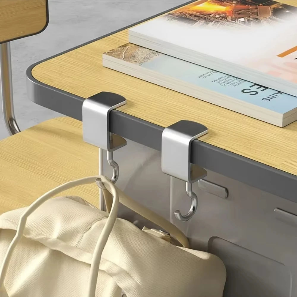 5 Pack Adjustable Desk Hooks Heavy Duty Metal Table Edge Hanger Holder