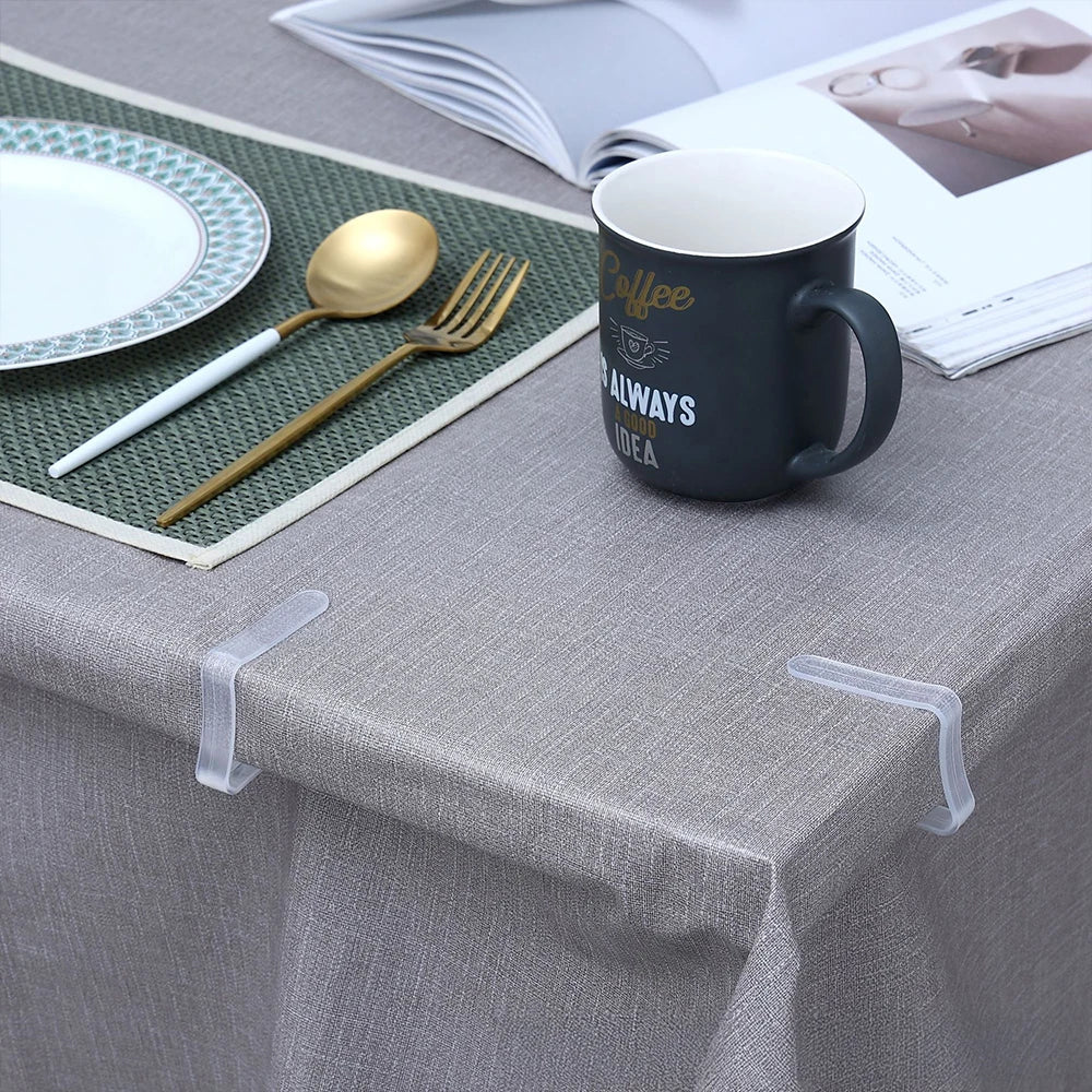 Clear Tablecloth Clips Anti Slip Table Cover Holder Set 6 12 24 Pack
