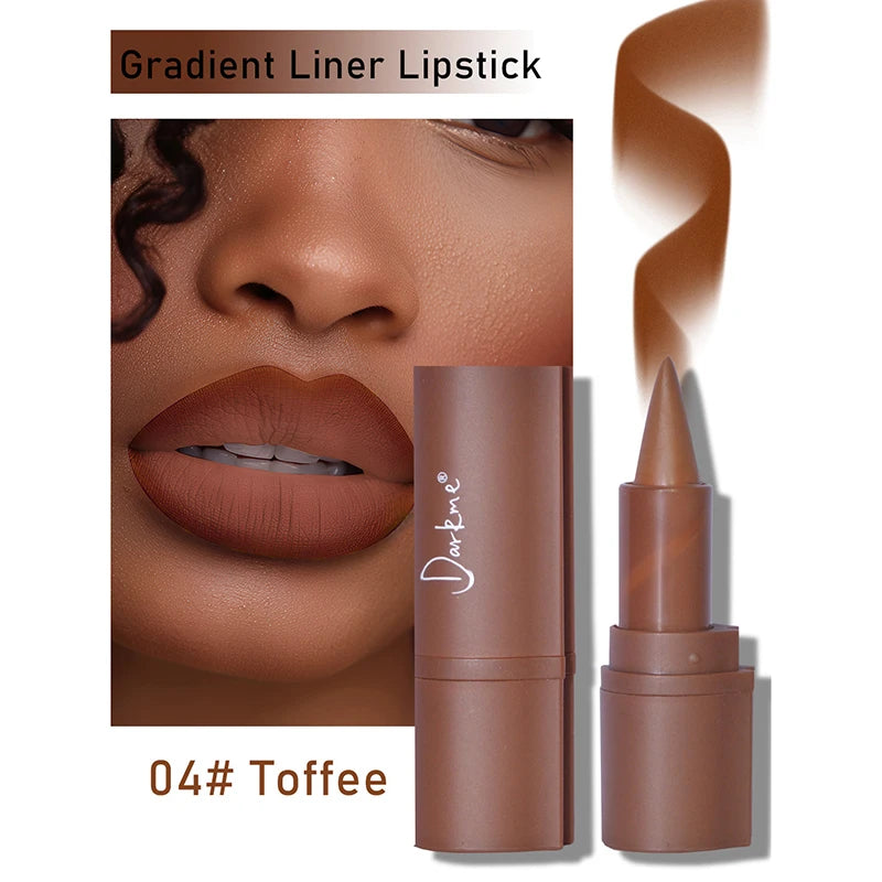 Tapered Gradient Velvet Matte Lip Liner & Contouring Tint Crayon - 13