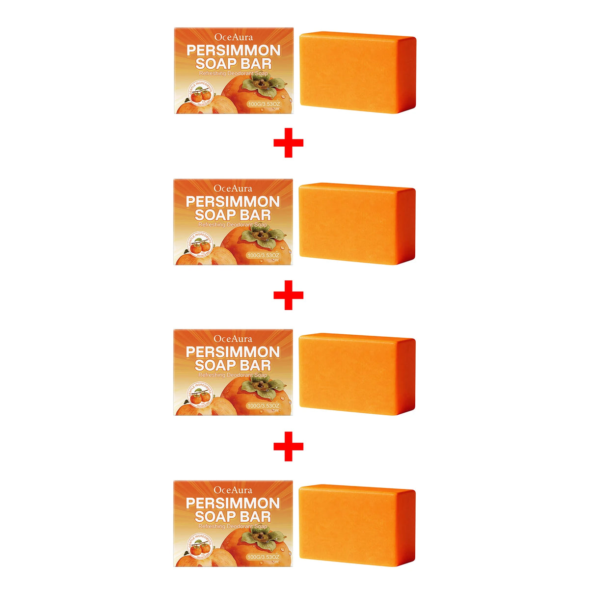 Persimmon Soap Bar Deodorizing Body Cleanser