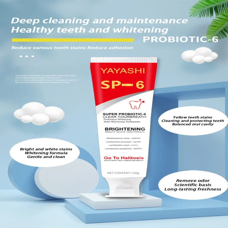 SP-6 Probiotic Whitening Toothpaste Stain Remover Teeth Whitener