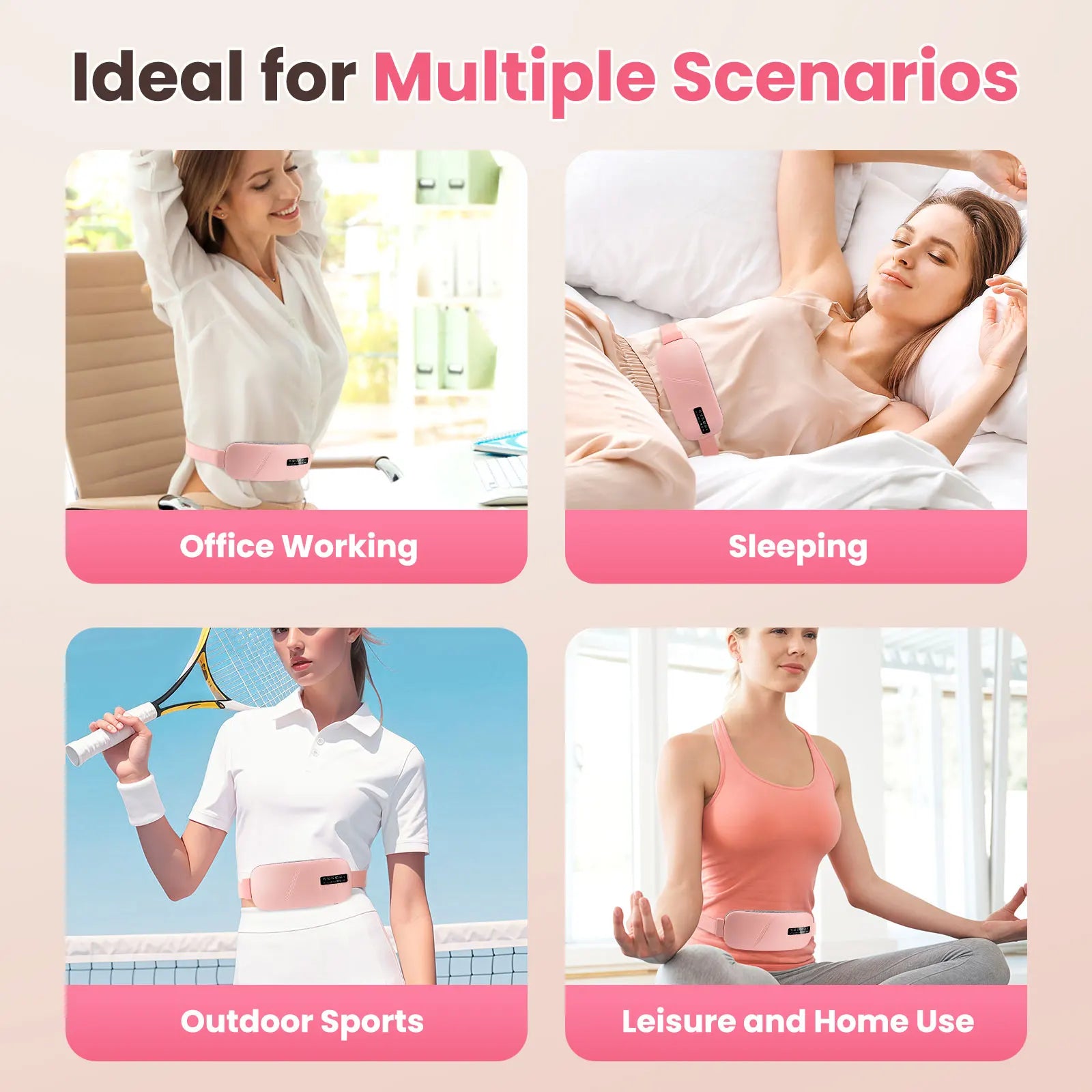 Cordless Menstrual Heating Pad Portable Abdominal Warmer Belt - 13