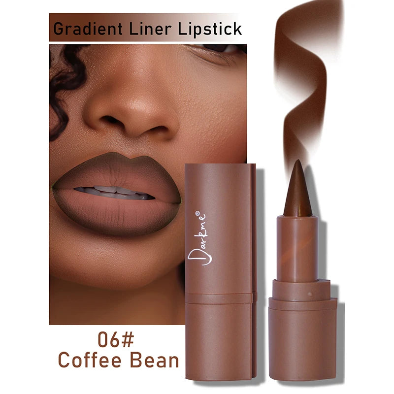 Tapered Gradient Velvet Matte Lip Liner & Contouring Tint Crayon - 15