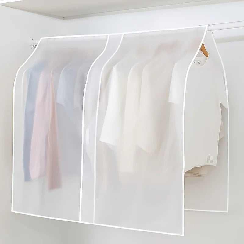 4pcs Garment Bag Set Translucent Clothes Dust Cover Hanging Organizer - 10