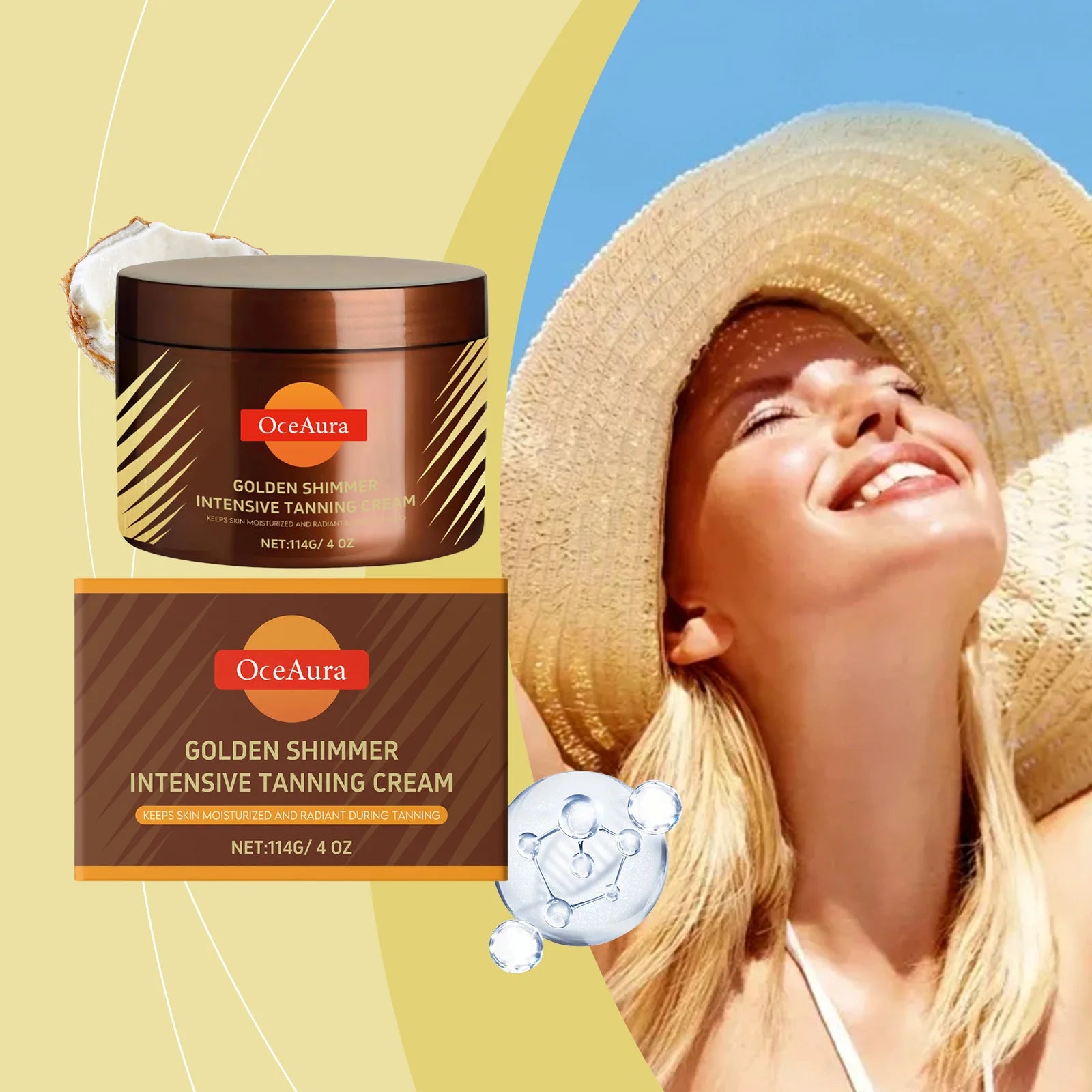 Shine Brown Tanning Accelerator Cream Sunless Self Tanner Gel - 12