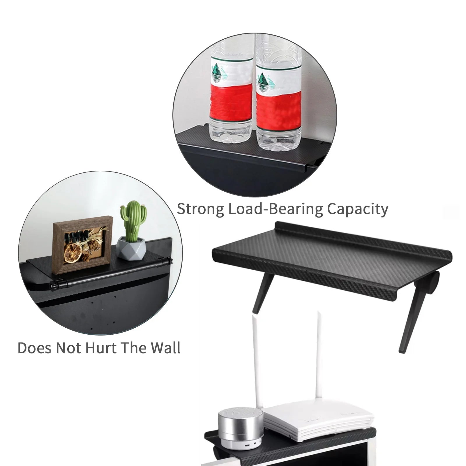 Adjustable TV Screen Top Shelf Monitor Storage Rack Organizer Stand