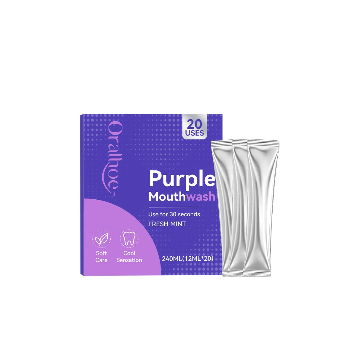 Purple Mouthwash Refreshing Breath Bad Breath Rinse Oral Care