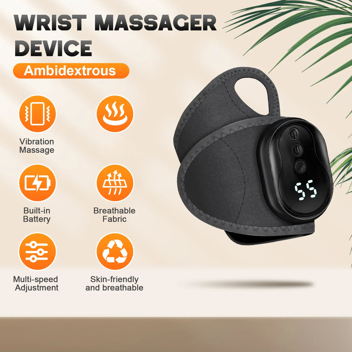 Cordless Wrist and Ankle Vibration Massager Support Belt