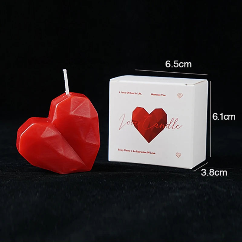 2pc Heart Shaped Scented Aromatherapy Candles Romantic Valentine Gift - 6