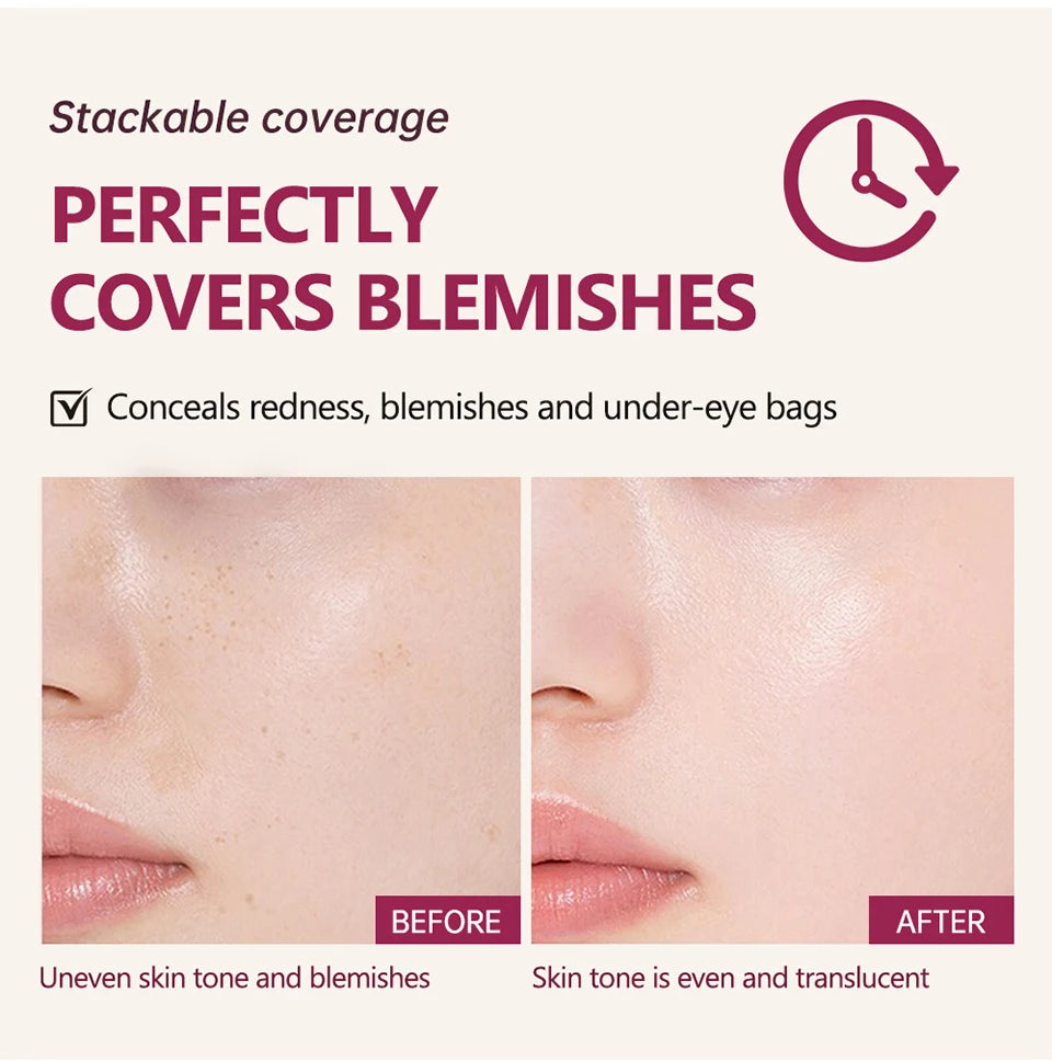 Sunscreen Cushion Foundation Waterproof Long Lasting Concealer